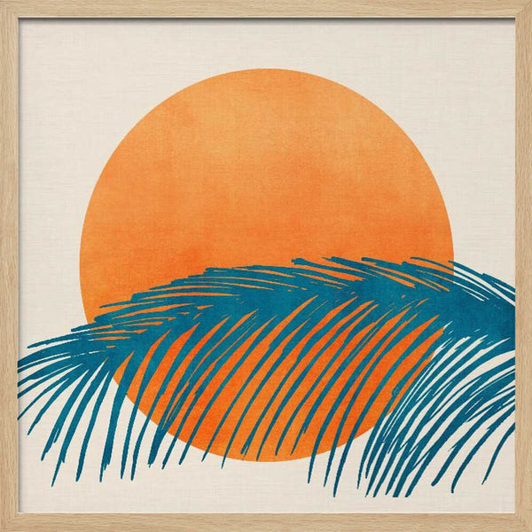 Tablou înramat „Retro Tropical Sunset” de Kristian Gallagher
