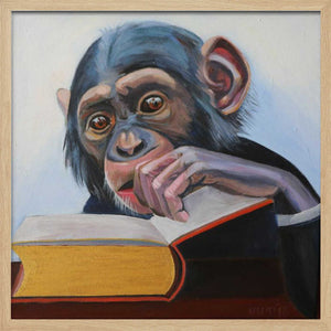 Tablou înramat „Curious Scholar” de Violeta Vollmer