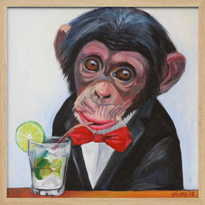 Tablou înramat „Monkey in a Tuxedo” de Violeta Vollmer