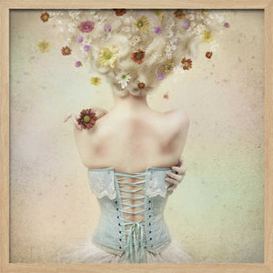 Tablou înramat „Girl of the flower garden” de Kiyo Murakami