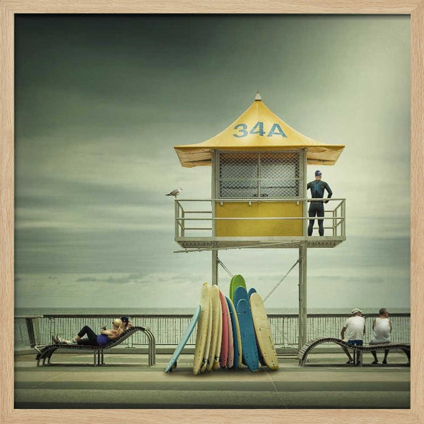 Tablou înramat „The life guard” de Adrian Donoghue
