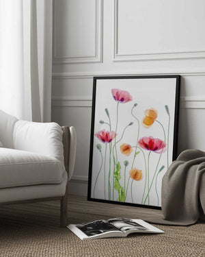 Tablou înramat „Poppies” de Mandy Disher