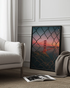 Tablou înramat „Golden Gate Caged” de David George