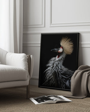 Tablou înramat „Crowned crane's portrait” de Eiji Itoyama