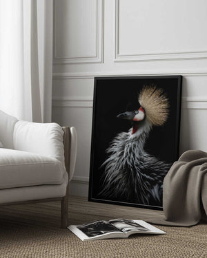 Tablou înramat „Crowned crane's portrait” de Eiji Itoyama