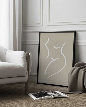 Tablou înramat „Body Sketch Sand” de Pictufy Studio