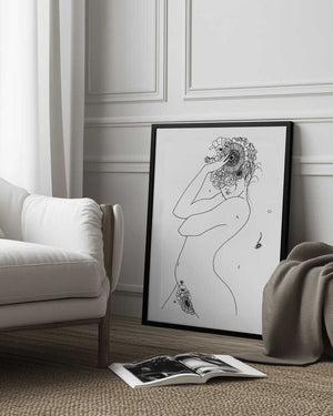 Tablou înramat „Flower Girl” de Pictufy Studio II