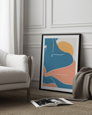 Tablou înramat „Blue Shoulder” de Pictufy Studio II