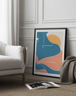 Tablou înramat „Blue Shoulder” de Pictufy Studio II