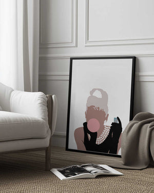 Tablou înramat „Bubblegum Girl” de Pictufy Studio II