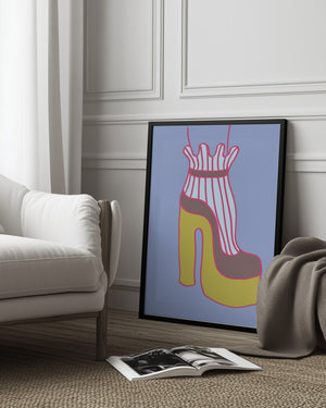 Tablou înramat „Yellow Heel 01” de Pictufy Studio