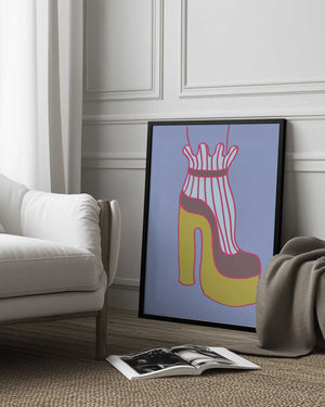 Tablou înramat „Yellow Heel 01” de Pictufy Studio