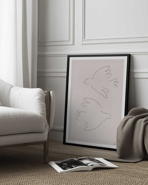 Tablou înramat „Two Doves” de Pictufy Studio II