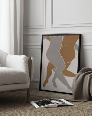 Tablou înramat „Lovers Beige” de Pictufy Studio II