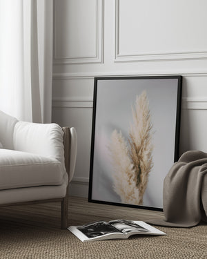 Tablou înramat „Pampas Grass Grey” de Pictufy Studio III