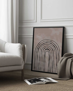 Tablou înramat „Arch_one way_004_black” de Pictufy Studio II