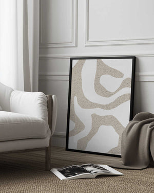Tablou înramat „Sandy Contours” de uplusmestudio