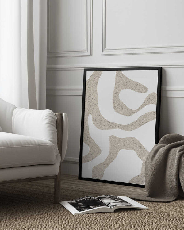 Tablou înramat „Sandy Contours” de uplusmestudio