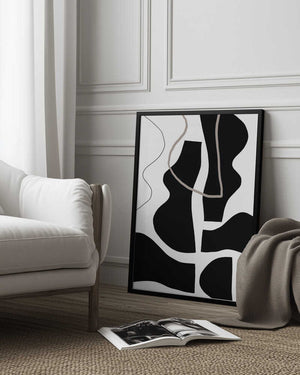 Tablou înramat „Flowing Silhouettes” de uplusmestudio