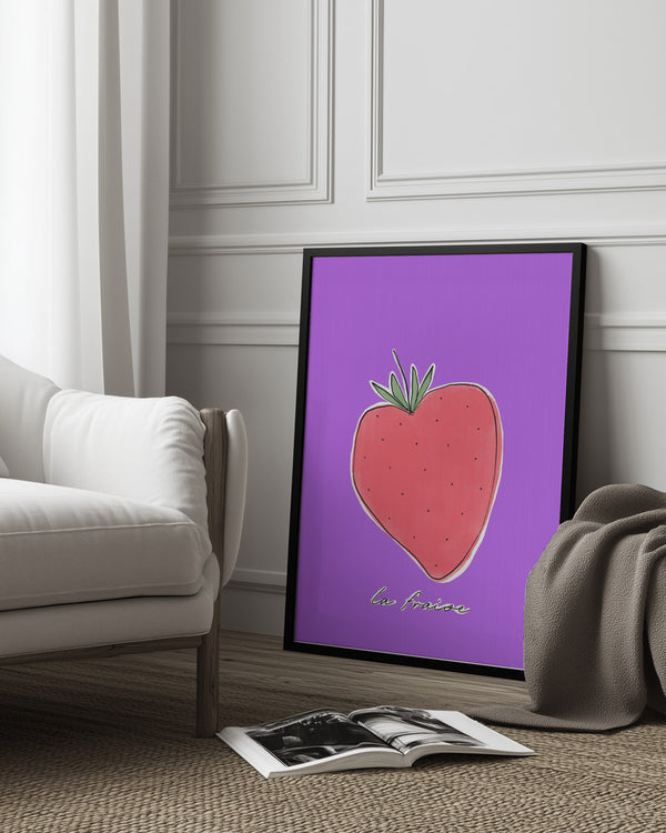 Tablou înramat „Stylized Strawberry Delight” de uplusmestudio