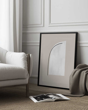 Tablou înramat „Curved Black Lines” de uplusmestudio