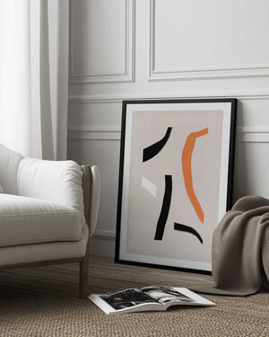 Tablou înramat „Colorful Curved Shapes” de uplusmestudio