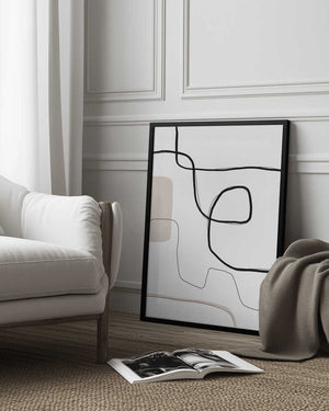 Tablou înramat „Curves and Lines” de uplusmestudio
