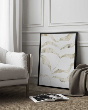 Tablou înramat „Gentle Leaf Waves” de uplusmestudio