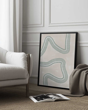 Tablou înramat „Curved Tranquility” de uplusmestudio