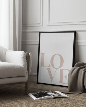 Tablou înramat „Minimalist Love Typography” de uplusmestudio