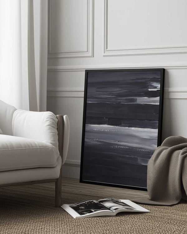 Tablou înramat „Expressive Monochrome Strokes” de uplusmestudio