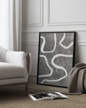 Tablou înramat „Curves in Contrast” de uplusmestudio