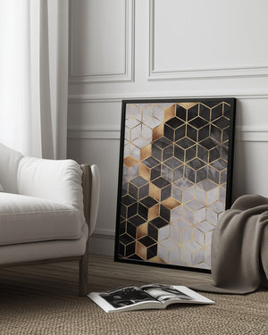 Tablou înramat „Smoky Cubes” de Elisabeth Fredriksson