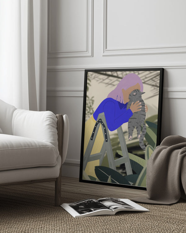 Tablou înramat „Hi Kitty, I love you!” de Jota de jai