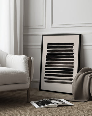 Tablou înramat „Stripes_Beige” de Pictufy Studio II