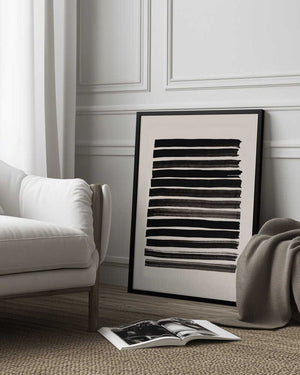 Tablou înramat „Stripes_Beige” de Pictufy Studio II