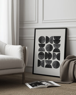 Tablou înramat „Geometric Rhythm” de THE MIUUS STUDIO
