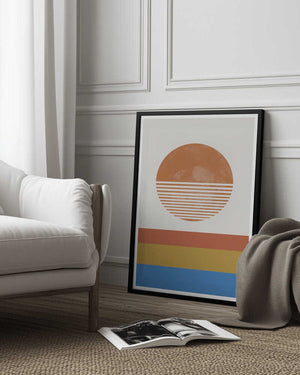 Tablou înramat „Striped Horizon Sun” de THE MIUUS STUDIO