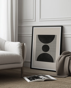 Tablou înramat „Geometric Echoes” de THE MIUUS STUDIO