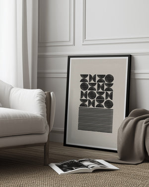 Tablou înramat „Geometric Balance” de THE MIUUS STUDIO