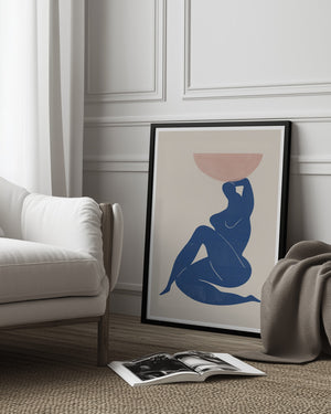Tablou înramat „Harmony in Blue” de THE MIUUS STUDIO