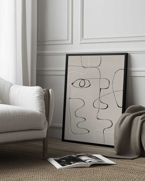 Tablou înramat „Abstract Facescape” de THE MIUUS STUDIO