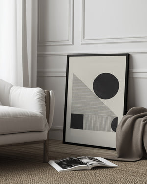 Tablou înramat „Geometric Harmony” de THE MIUUS STUDIO