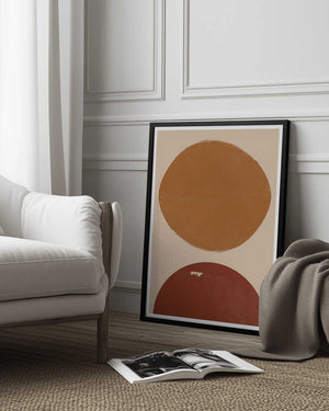 Tablou înramat „Dual Circles Harmony” de THE MIUUS STUDIO