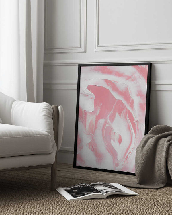Tablou înramat „Harmonious Blend Of Pink And White Hues” de uplusmestudio