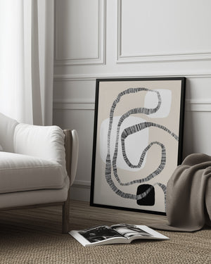 Tablou înramat „Monochrome Paths” de uplusmestudio