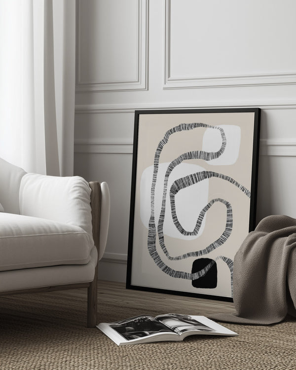 Tablou înramat „Monochrome Paths” de uplusmestudio