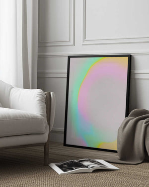 Tablou înramat „Pastel Glow Curve” de Treechild