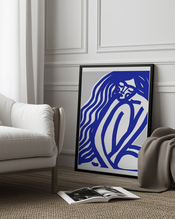 Tablou înramat „Blue Contours” de Treechild