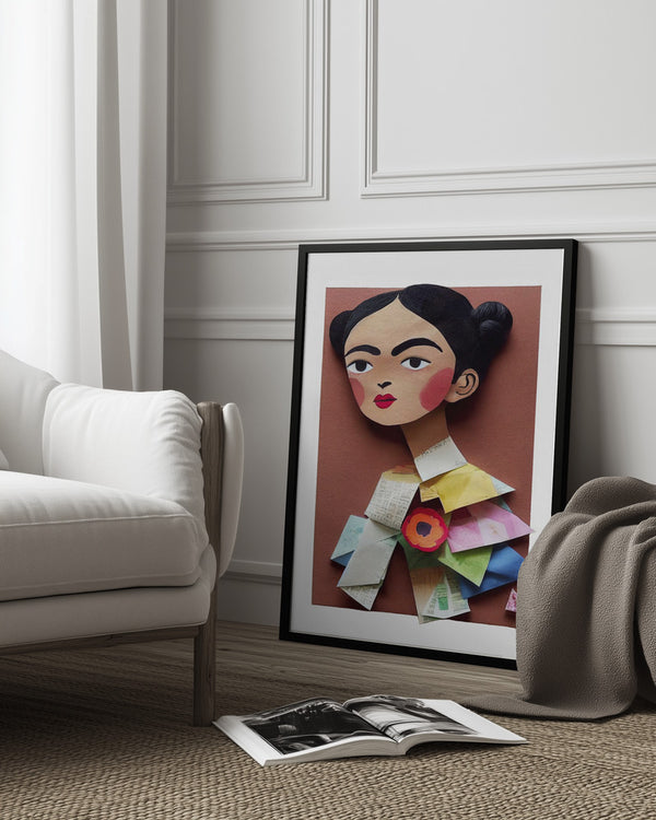 Tablou înramat „Paper Portrait Blossom” de Treechild